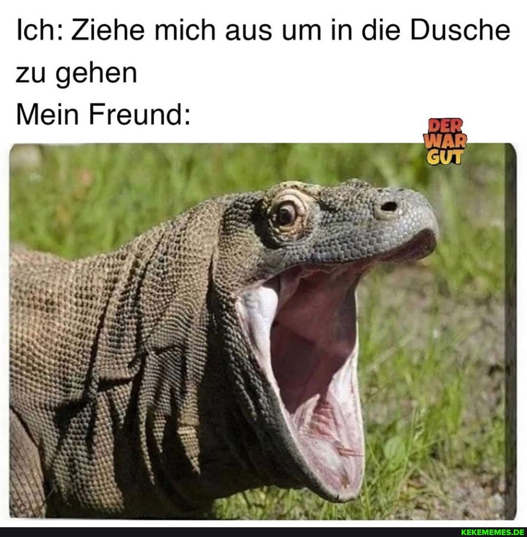 Ich: Ziehe mich aus um in die Dusche
zu gehen
Mein Freund: