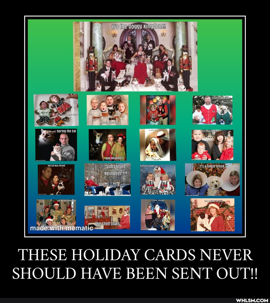 Its the Dougy Kingdom!
The sheli tues made with mertatic
THESE HOLIDAY CARDS NEVER SHOULD HAVE BEEN SENT OUT!!!