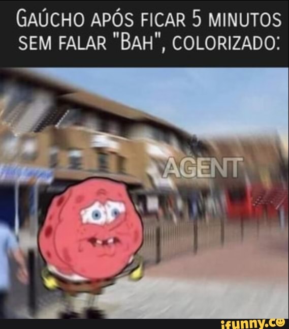 GAÚCHO APÓS FICAR 5 MINUTOS
SEM FALAR "BAH", COLORIZADO: