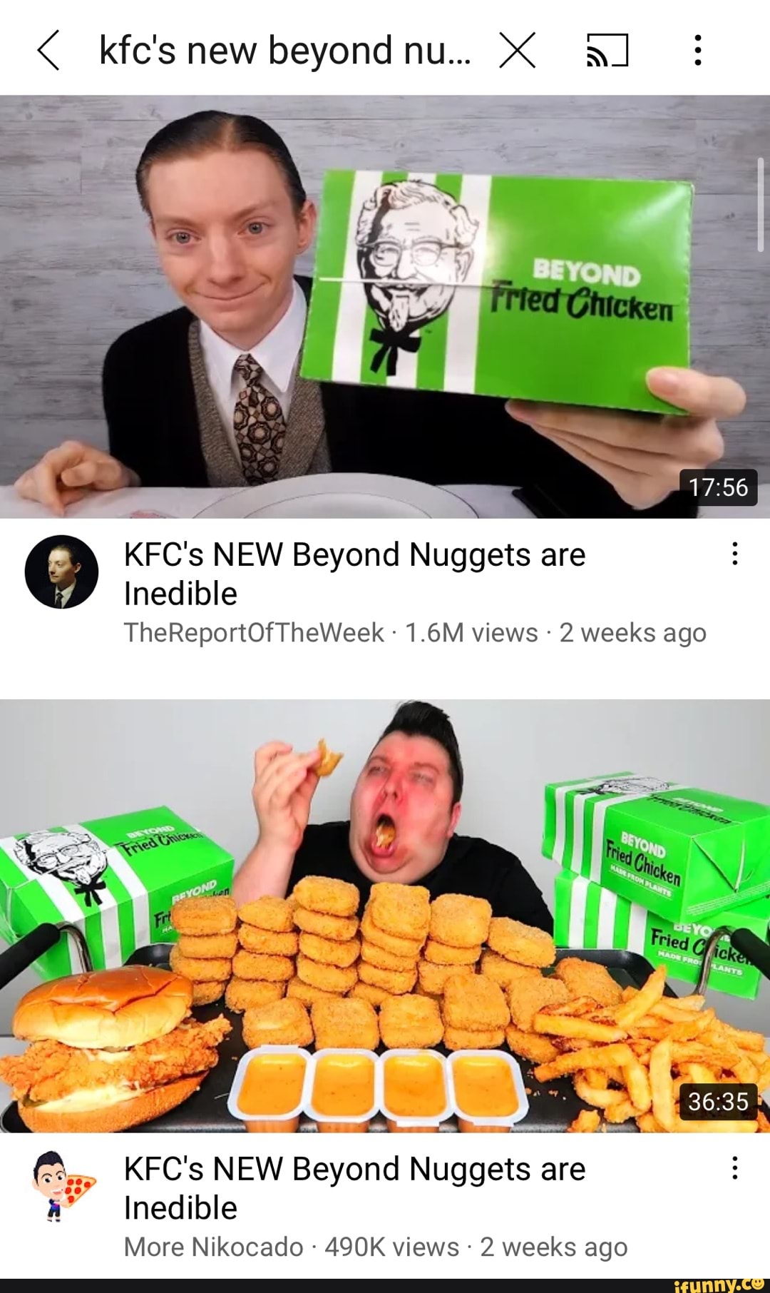 Kfc's new beyond nu... X KFC's NEW Beyond Nuggets are Inedible