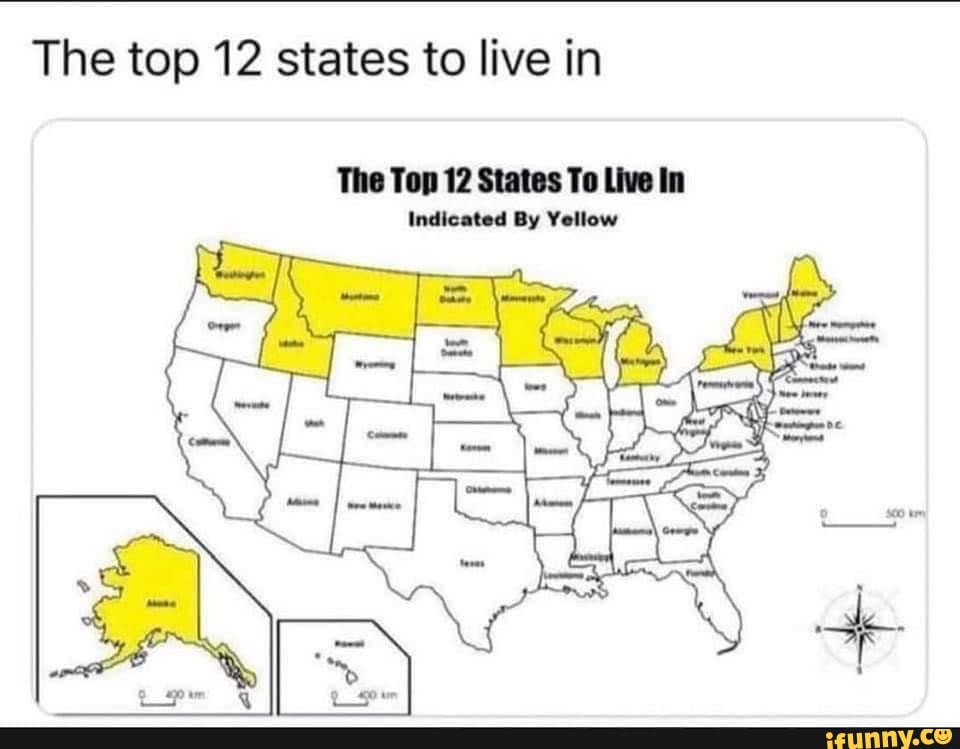 The top 12 states to live in The Top 12 States To Live In Indicated By
