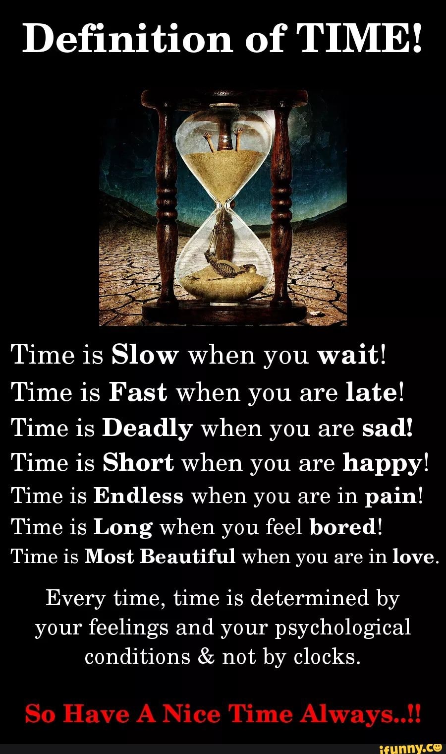 Deﬁnition of TIME! Time is Slow When you wait! Time is ...
