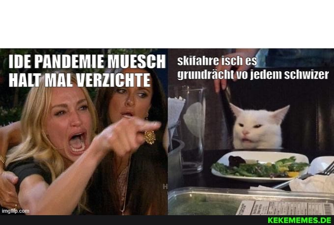 IDE PANDEMIE MUESCH stifahre isch es
HALT MAL VERZICHTE grundrächtwo vo jedem schwizer