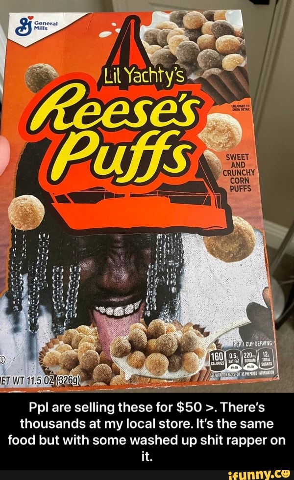Ppl are selling these for $50 There's thousands at my local store. It's the same food but with some washed up shit rapper on it. - Ppl are selling these for $50 >. There’s thousands at my local store. It’s the same food but with some washed up shit rapper on it.