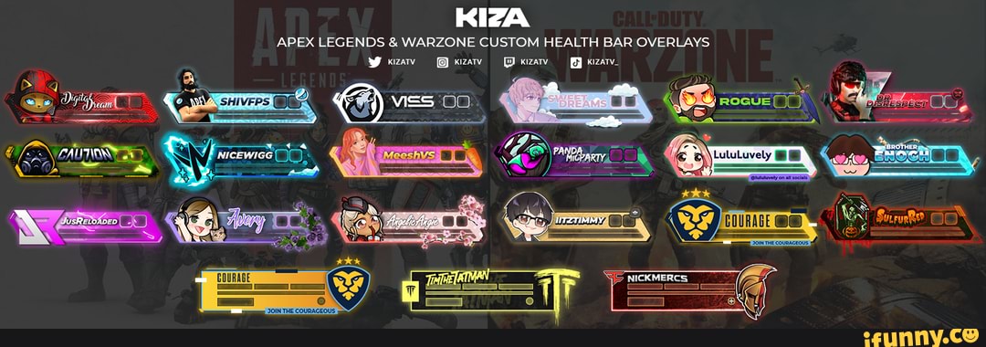 Custom Bloodhound Apex Legends Health Bar Overlay Animated For Etsy