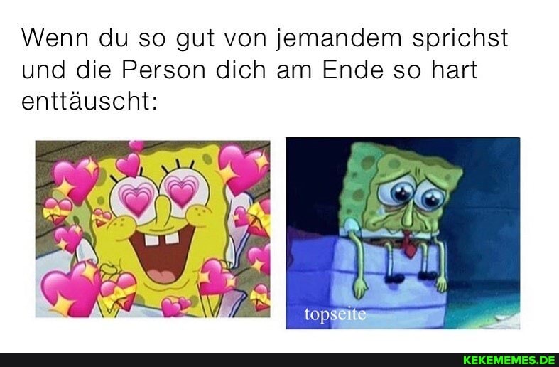 Wenn du so gut von jemandem sprichst und die Person dich am Ende so hart enttäuscht:
