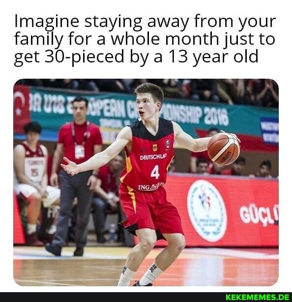 Imagine staying away from your family for a whole month just to get 30-pieced by a 13 year old