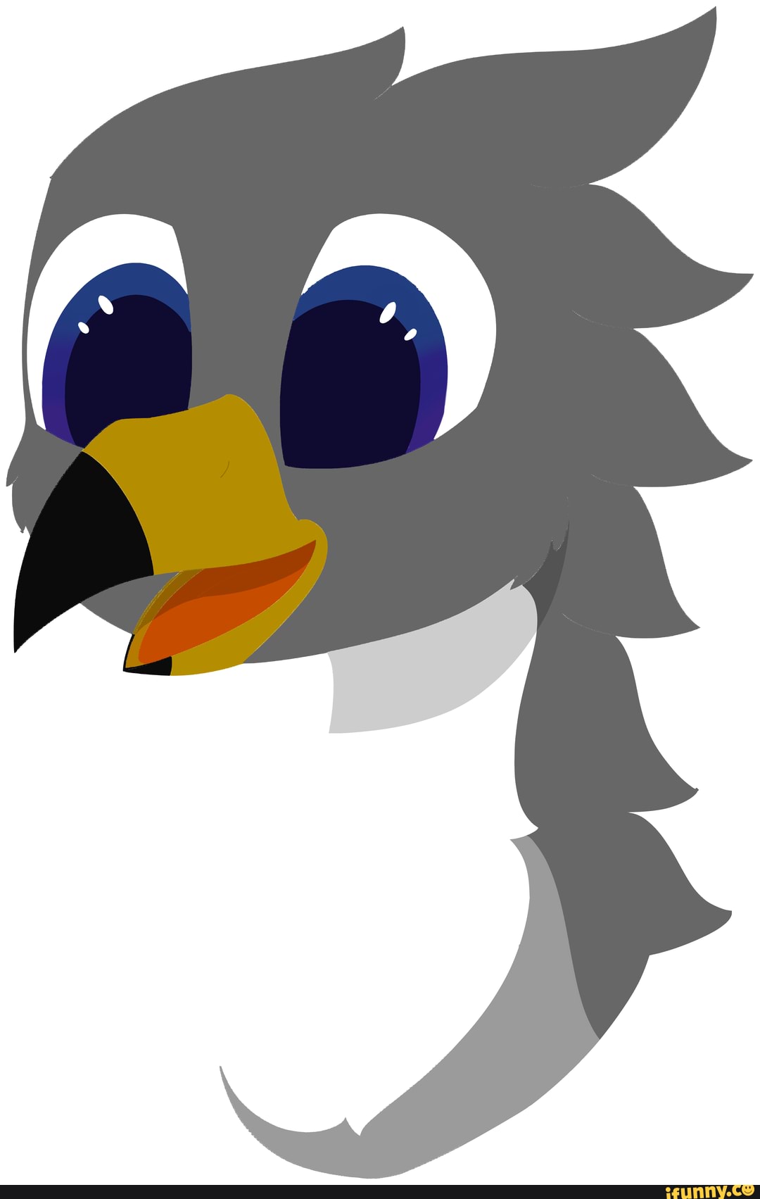 mlp, mlpfim, mylittlepony, mylittleponyfriendshipismagic, art, drawing, male, griffon, beak, smiling, happy, tongue, headshot