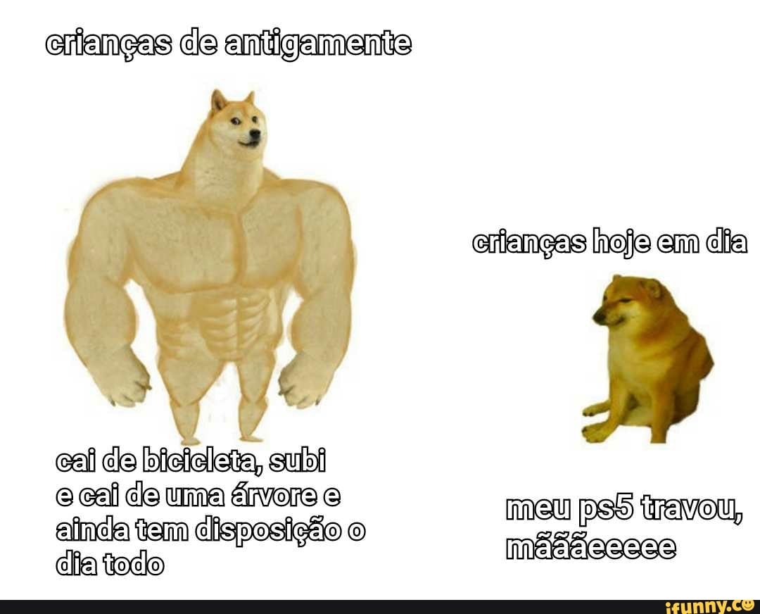 antigamente
em dia
cai de bieicleta, subi
uma árvore meu travou
EU
aimda tem disposição