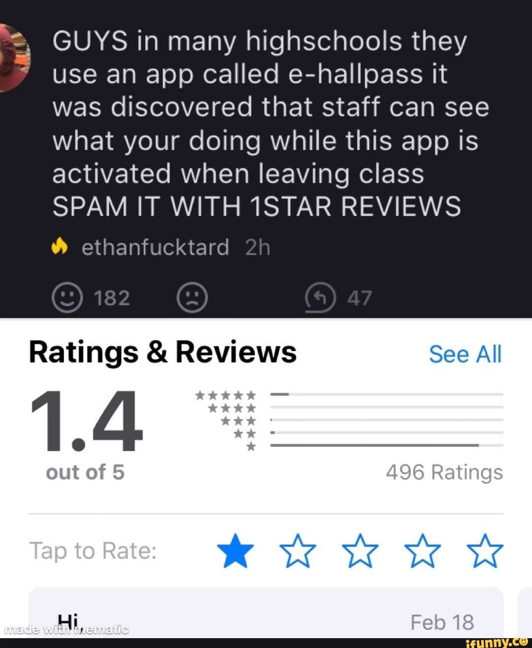 GUYS in many highschools they use an app called ehallpass it was
