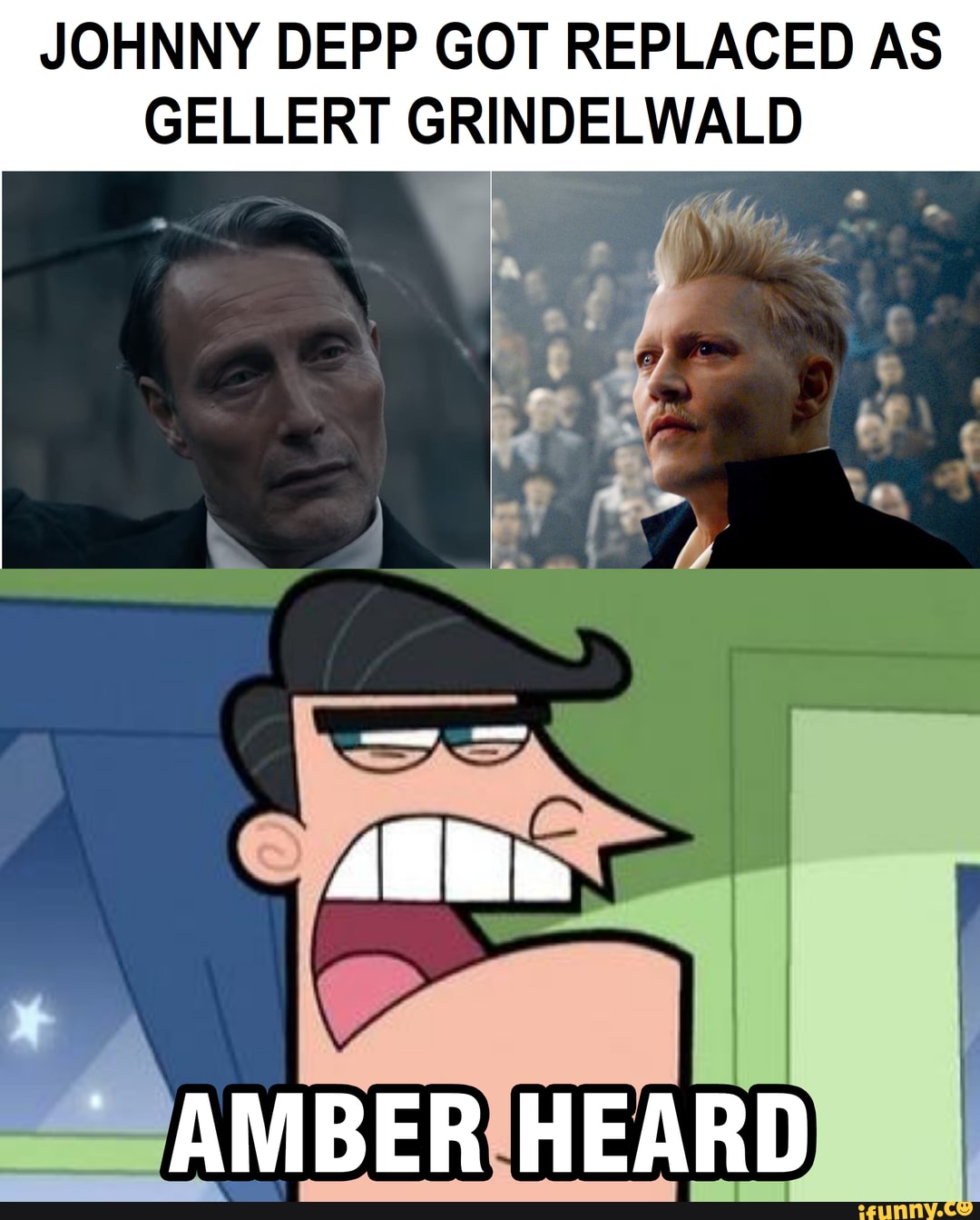 JOHNNY DEPP GOT REPLACED AS GELLERT GRINDELWALD ri I AMBER HEARD iFunny