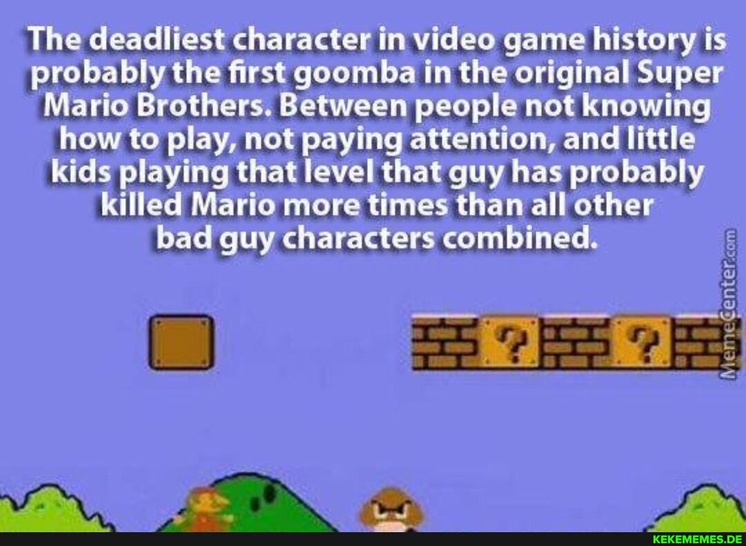 The deadliest character in video game history is probably the first ...