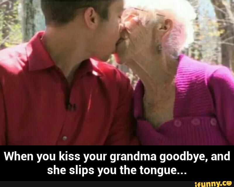 Granny Tongue Kissing