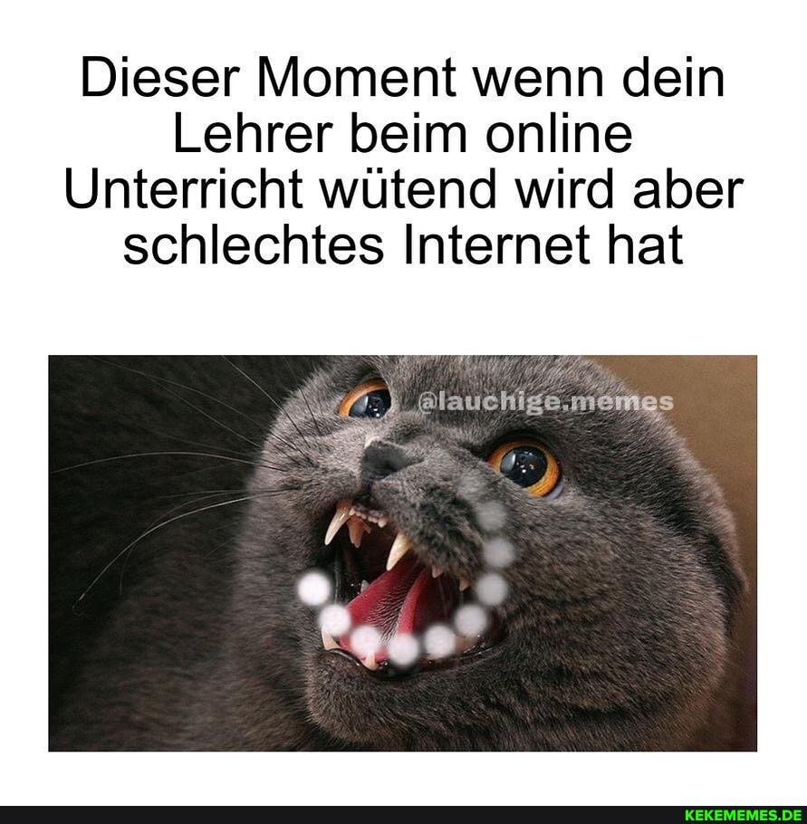 Dieser Moment wenn dein
Lehrer beim online
Unterricht wütend wird aber schlechtes Internet hat
alauchige. memgs