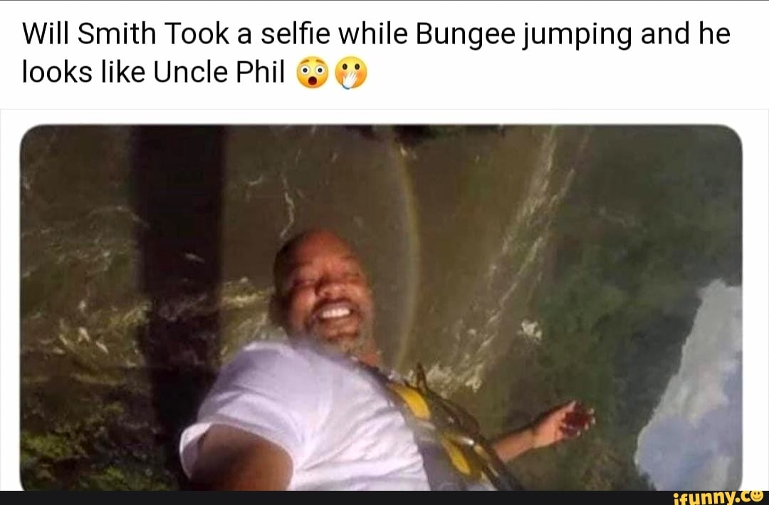 Will Smith Took a selfie while Bungee jumping and he
looks like Uncle Phil 6) 43