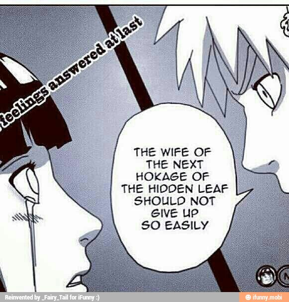 THE WIFE OF
THE NEXT
HOKAGE OF
i
THE HIDDEN LEAF I
SHOULD NOT
GIVE UP
SO EASILY