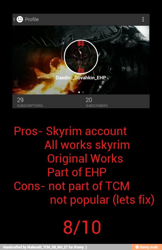 account Pros- Skyrim