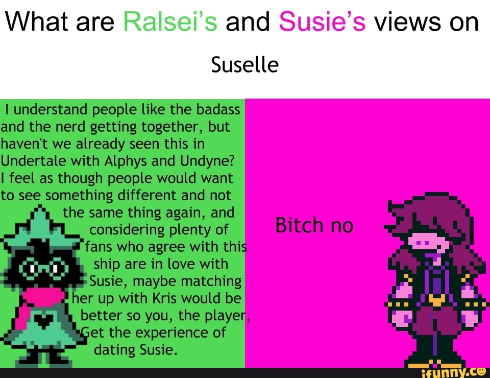 What are and Susie’s views on I understand people like the badass and ...