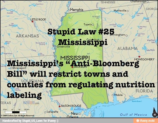 MISSISSIPPI MONTGOMERY
Mississippi's "Anti-Bloomberg
Bill" will restrict towns and
counties from regulating nutrition
