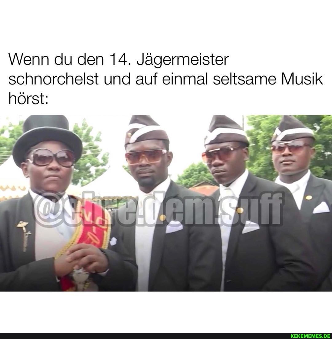 Wenn du den 14. Jägermeister schnorchelst und auf einmal seltsame Musik hörst: