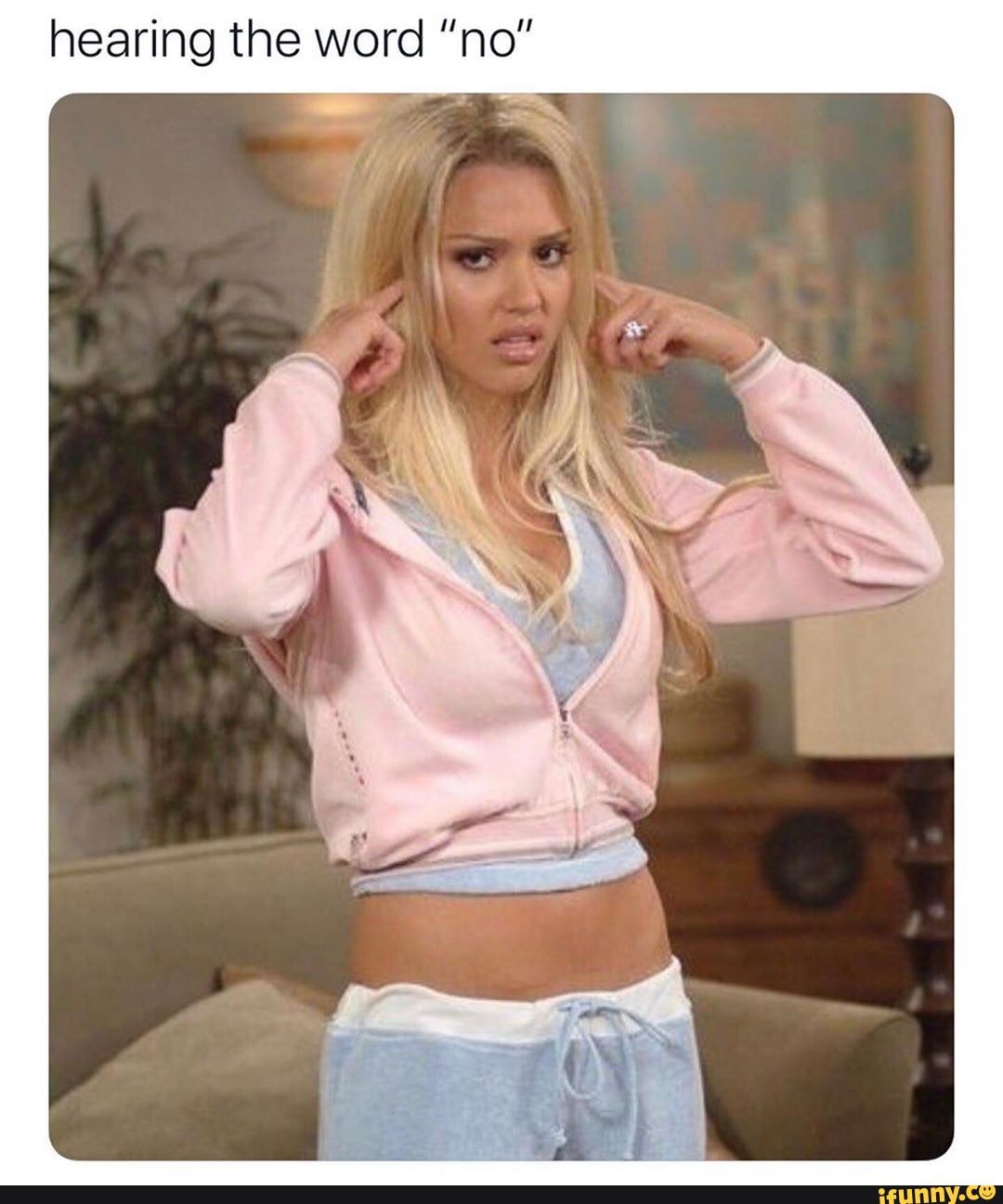 hearing the word "no