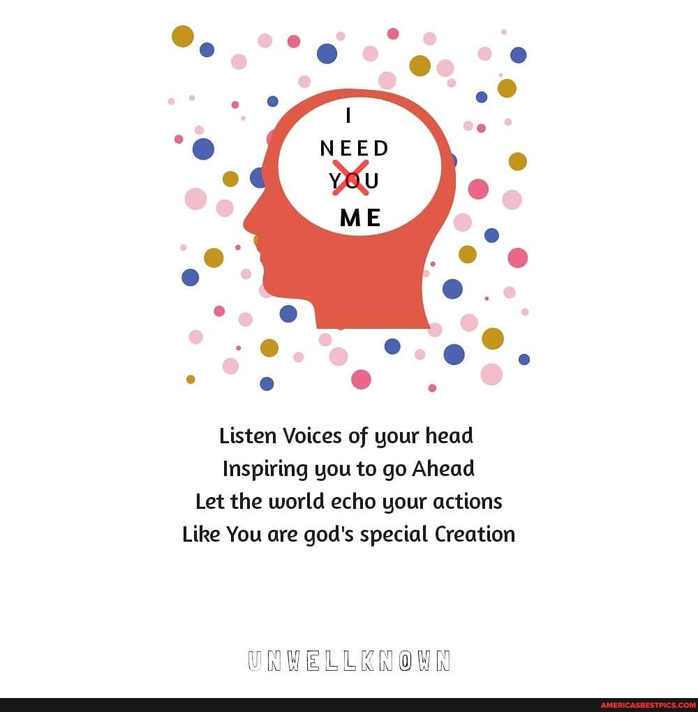 Listen Voices of your head
Inspiring you to go Ahead
Let the world echo your actions
Like You are god's special Creation
UNWELLKNOUN