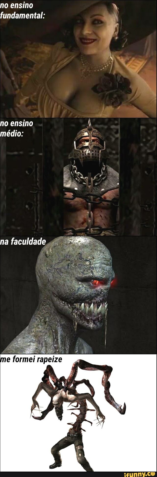 no ensino fundamental:
no ensino h médio:
na faculdade