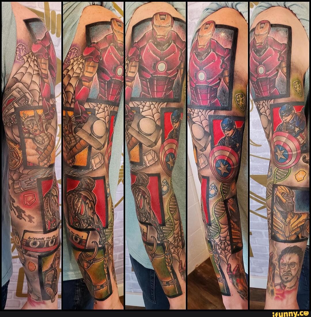 Marvel Tattoo Sleeve 