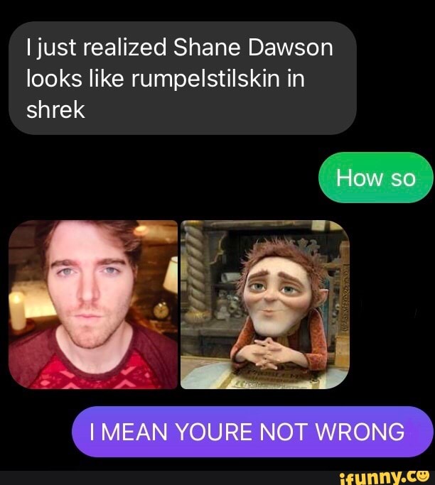 I just realized Shane Dawson looks like rumpelstilskin in shrek {MEAN