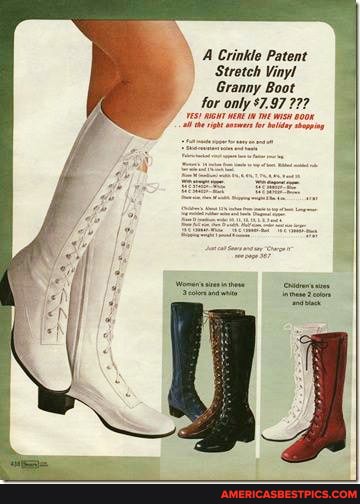 Granny boots, Sears catalog, late 60s/early70s Take a look at the prize ...