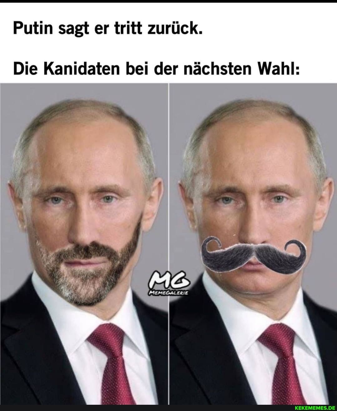Putin sagt er tritt zurück.
Die Kanidaten bei der nächsten Wahl: