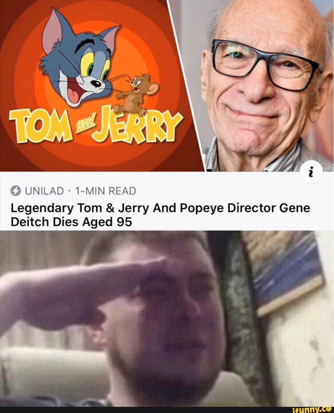 @ UNILAD 1-MIN READ
Legendary Tom & Jerry And Popeye Director Gene
Deitch Dies Aged 95