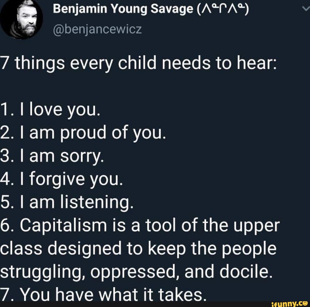 Bejamin Young Benjamin Young Savage A) we @benjancewicz 7 things every child needs to ...
