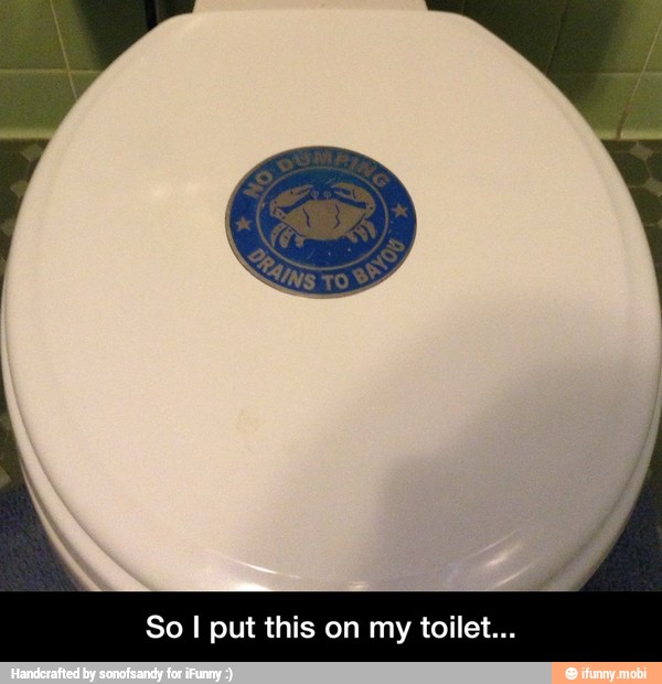 So I put this on my toilet... - So I put this on my toilet...