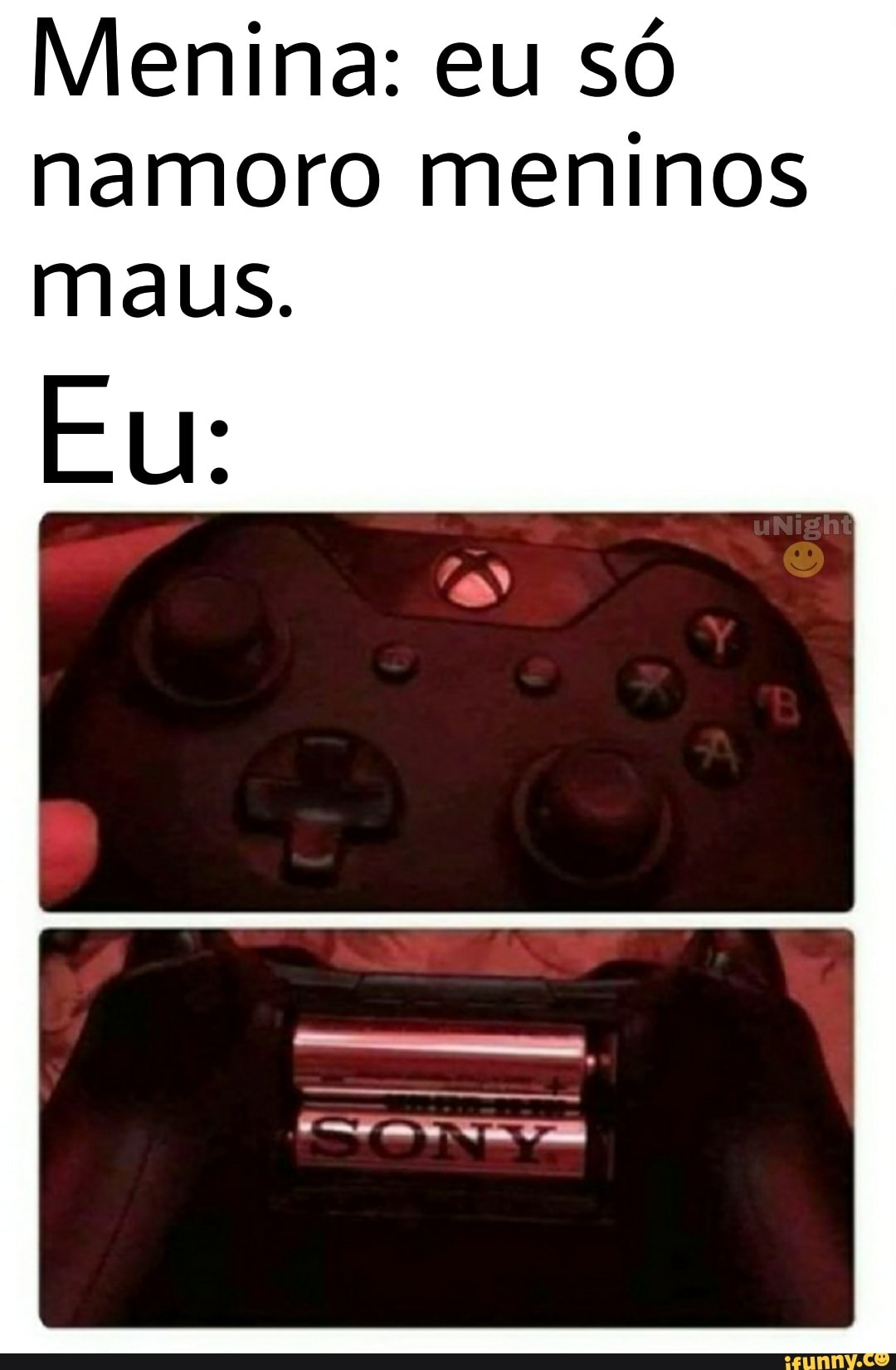 Menina: eu só namoro meninos maus.
Eu: