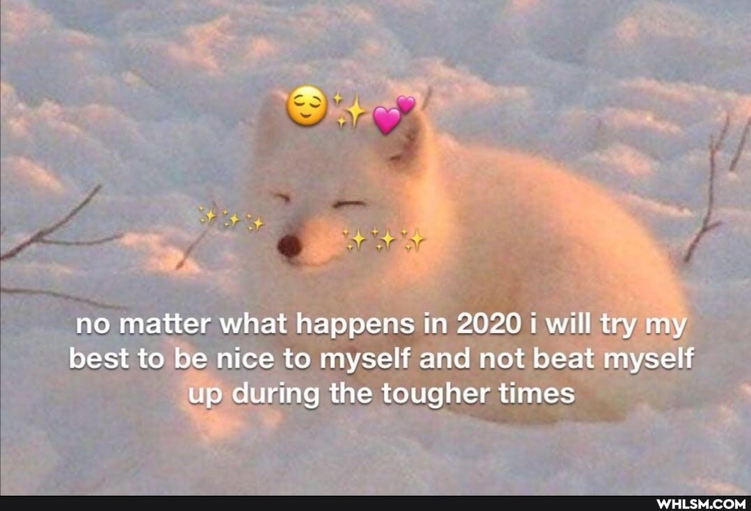 no matter what happens in 2020 will try my best to be nice to myself and not beat myself up during the tougher times