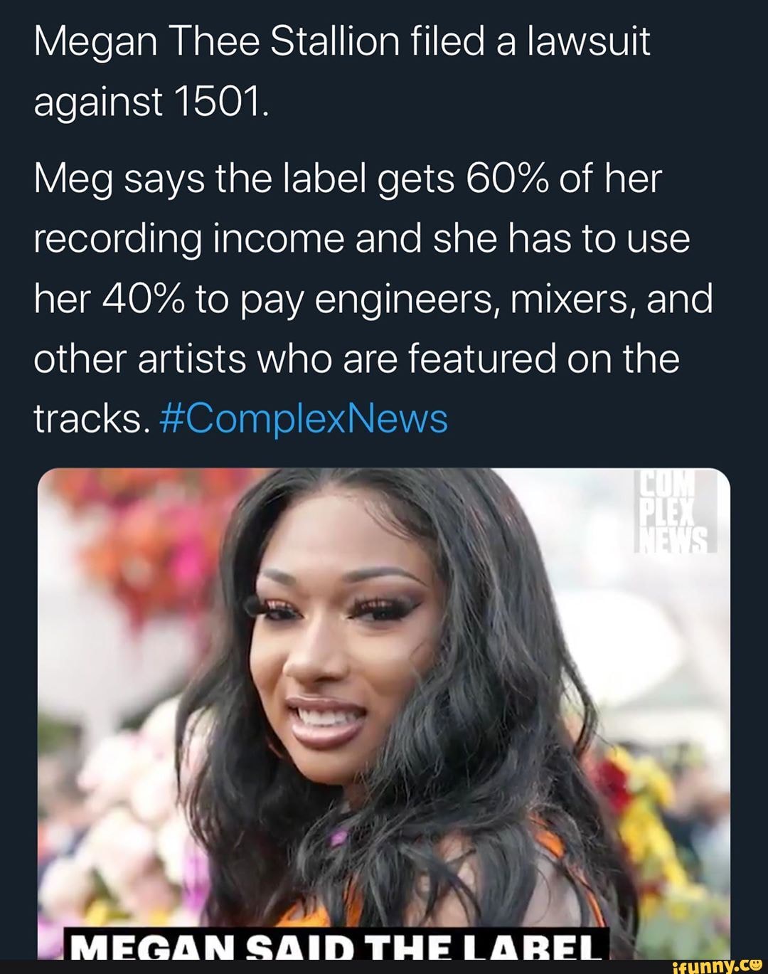 Megan Thee Stallion Filed A Lawsuit Against 1501. Meg Says The Label ...