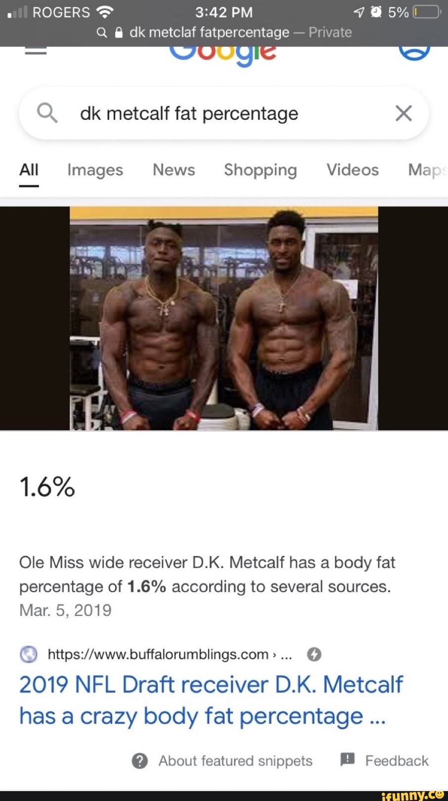 2019 NFL Draft receiver D.K. Metcalf has a crazy body fat