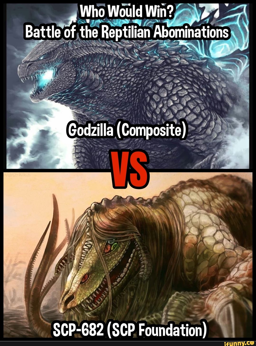 Composite Godzilla (All Versions Combined) Vs. Scp 682 (The Hard