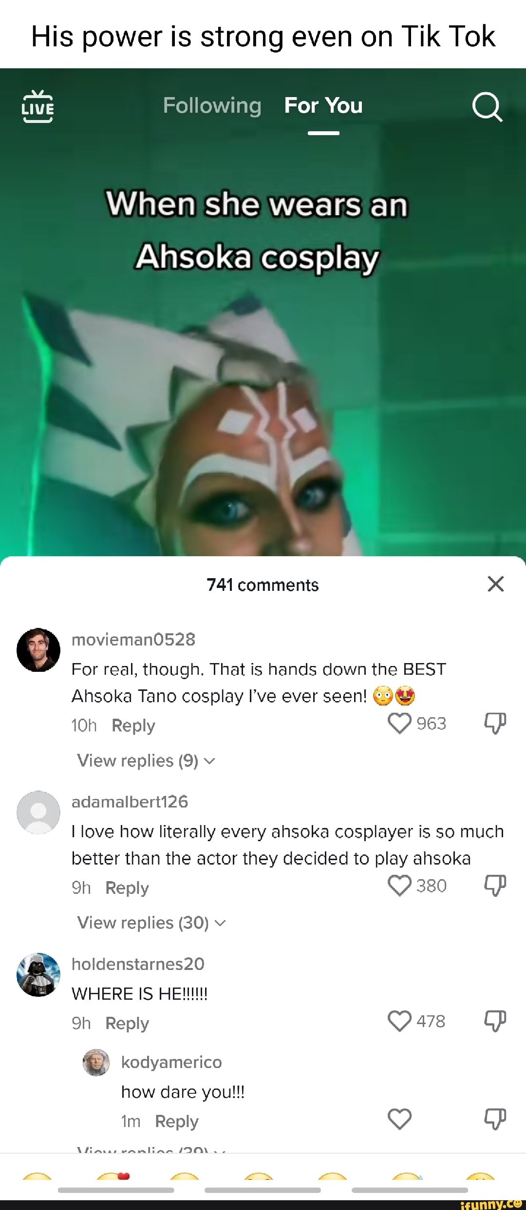 His power is strong even on Tik Tok Following For You When she wears an