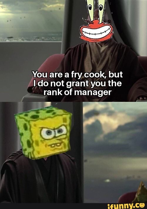 You are a fry.cook, but
A do not grant you the
rank of manager