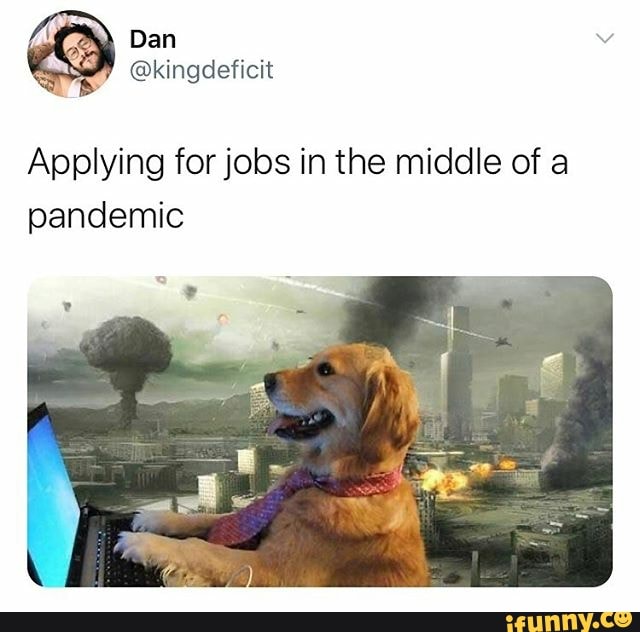 Applying for jobs in the middle of a
pandemic