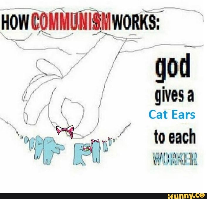 HOW COMMUMENWORKS:
god gives a
Cat Ears
to each