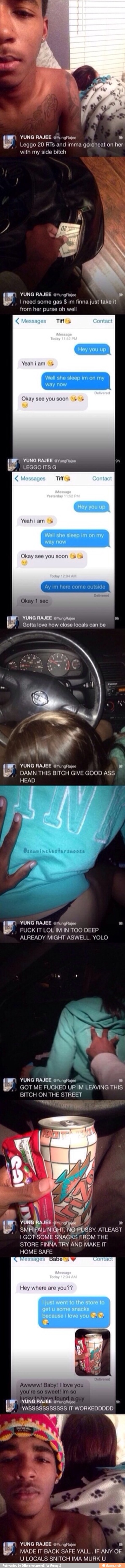 Leggo 20 RTs and imma gocheat on her
with my side bitch