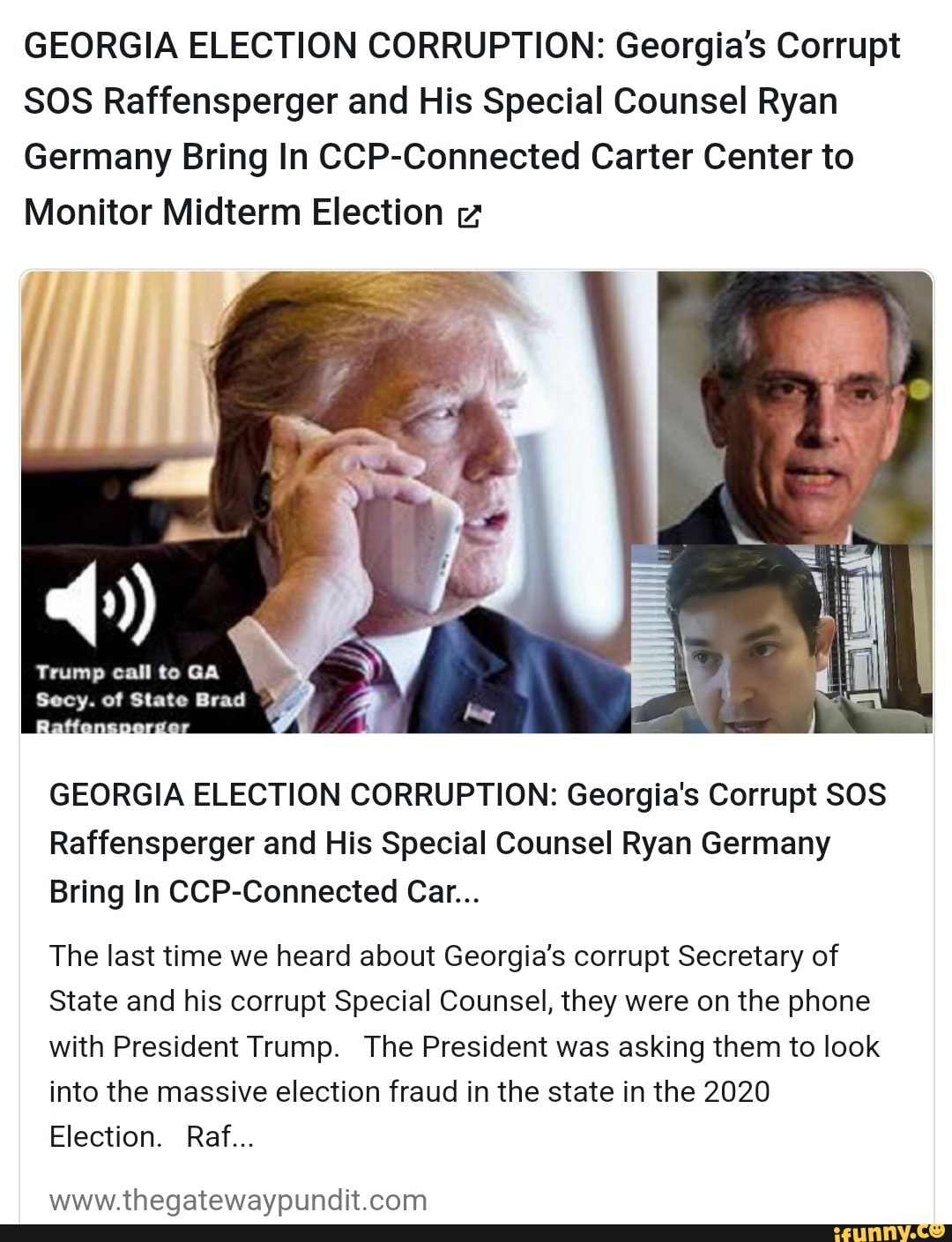 GEORGIA ELECTION CORRUPTION: Georgia's Corrupt SOS Raffensperger And ...