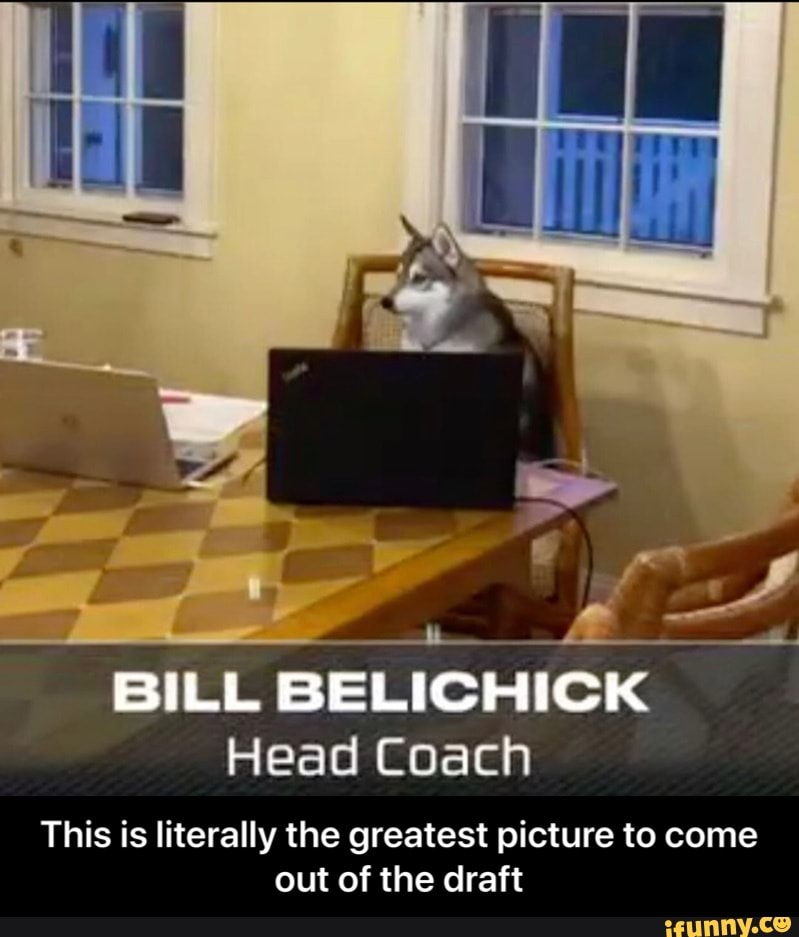 BILL BELICHICK
Head Coach
This is literally the greatest picture to come
out of the draft - This is literally the greatest picture to come out of the draft