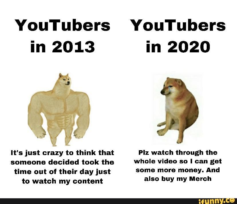 Youtubers In 2013 It's Just Crazy To Think That Someone Decided Took 