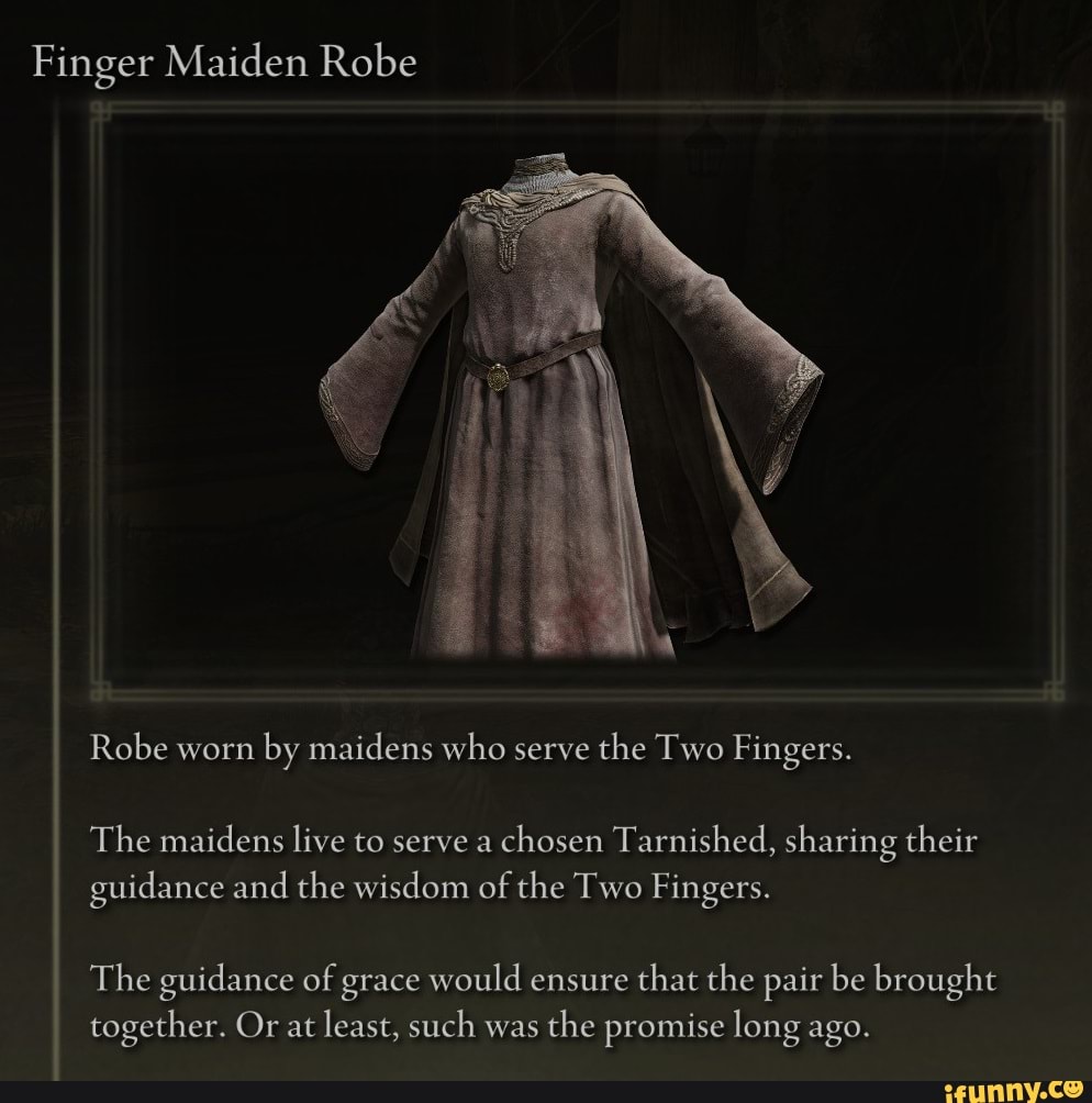 Letta the Contradictory Finger Maiden Robe Robe worn by maidens who