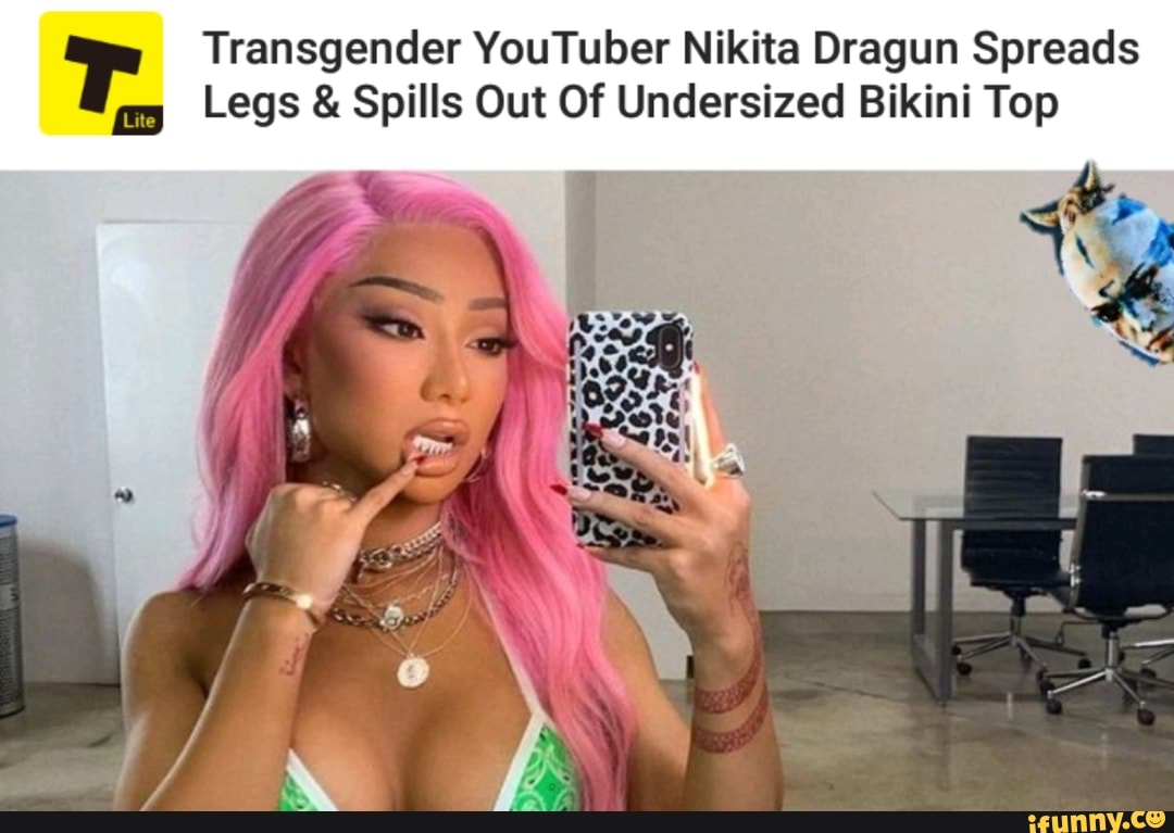 Transgender YouTuber Nikita Dragun Spreads Legs & Spills Out Of Undersi...