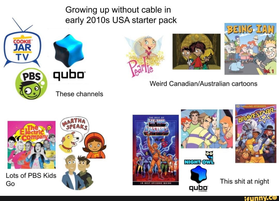 Growing Up Without Cable In Early 2010s USA Starter Pack JAR E TV E I ...